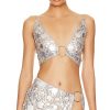 Clothes Lovers and Friends | Quinn Embellished Crop Top Silver