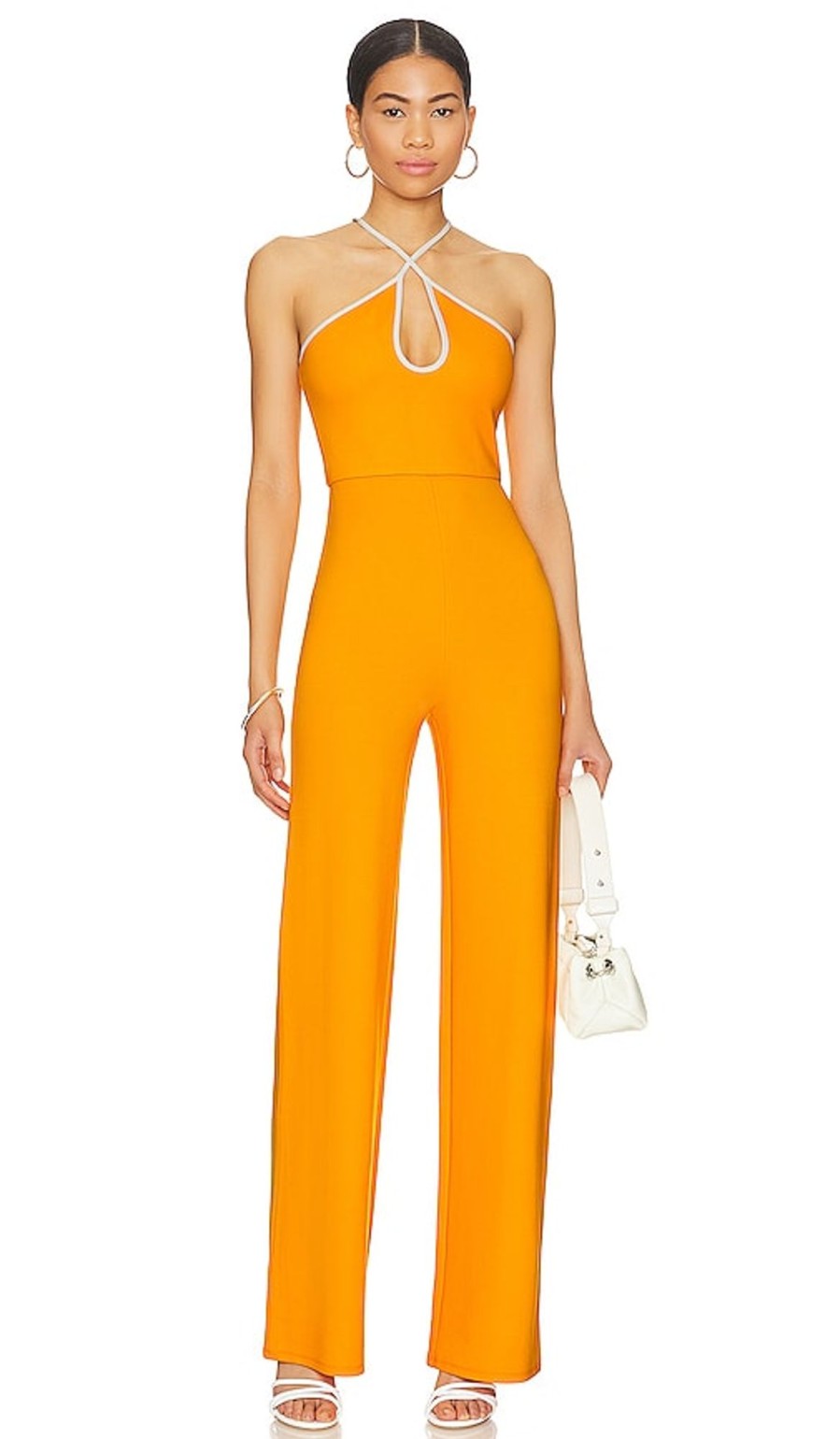 Clothes Lovers and Friends | Maddison Jumpsuit Orange & White