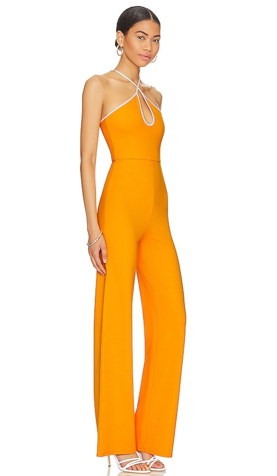 Clothes Lovers and Friends | Maddison Jumpsuit Orange & White