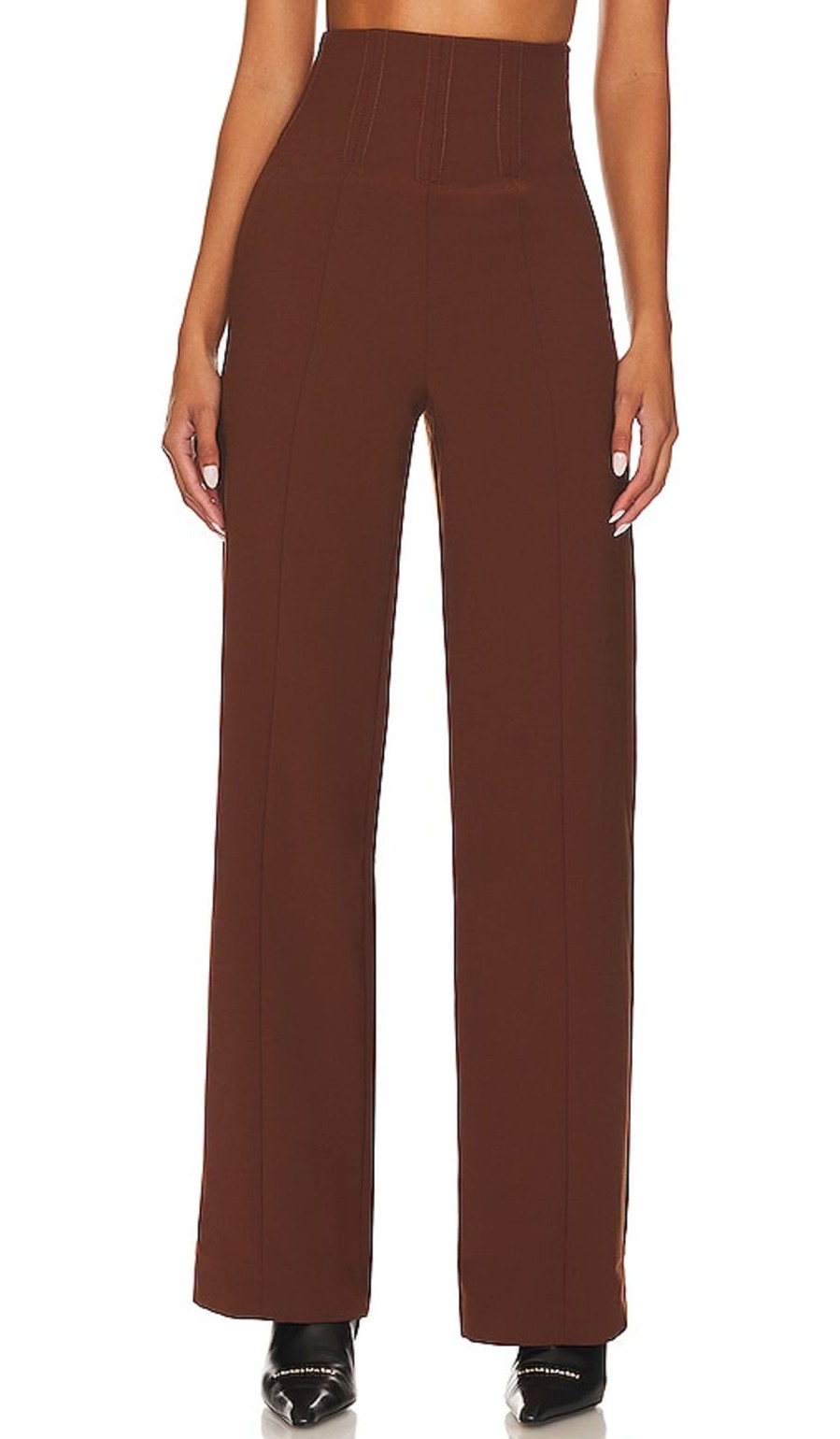 Clothes Lovers and Friends | Abby High Rise Pant Chocolate Brown