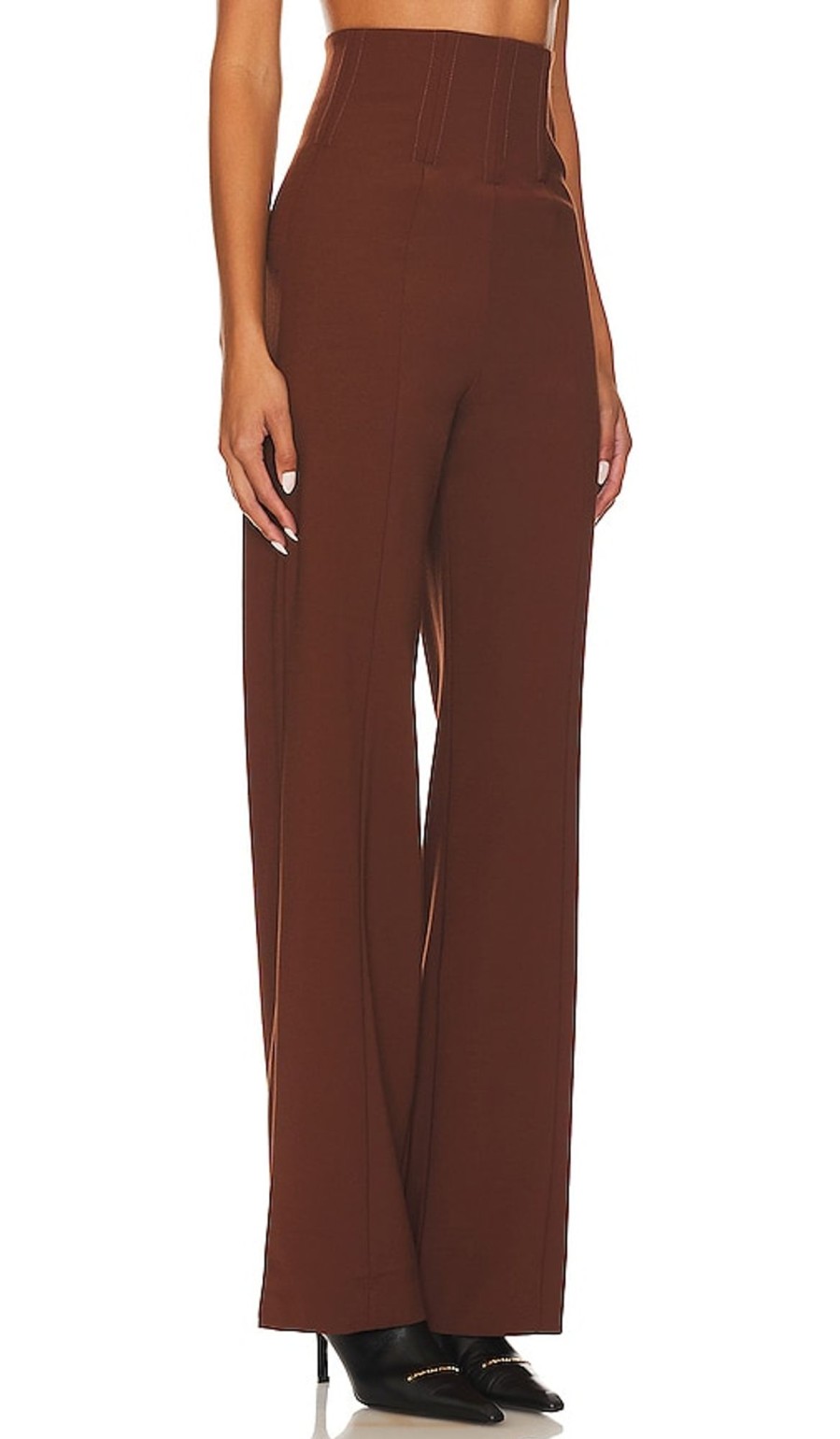 Clothes Lovers and Friends | Abby High Rise Pant Chocolate Brown