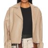 Clothes Lovers and Friends | Daxton Faux Leather Jacket Beige Neutral