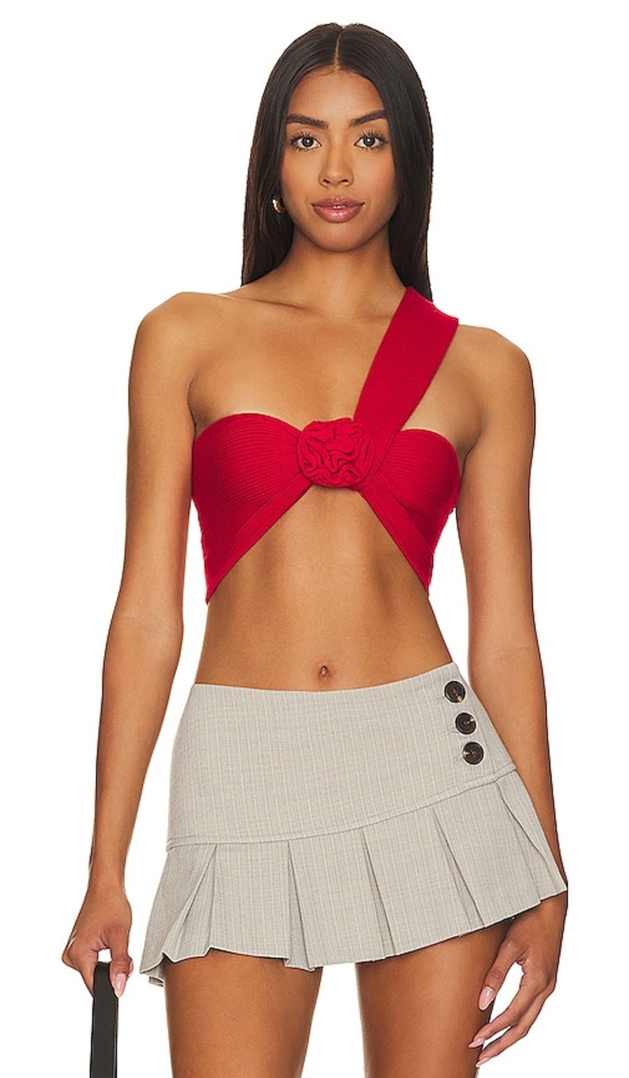 Clothes Lovers and Friends | Wenda Rosette Crop Top Summer Red