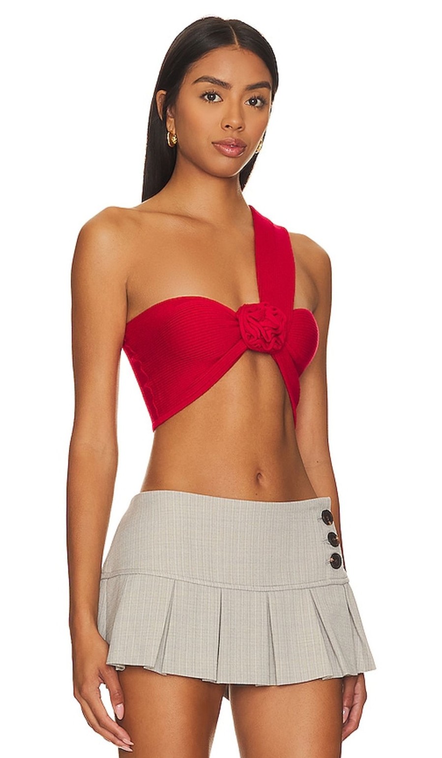 Clothes Lovers and Friends | Wenda Rosette Crop Top Summer Red