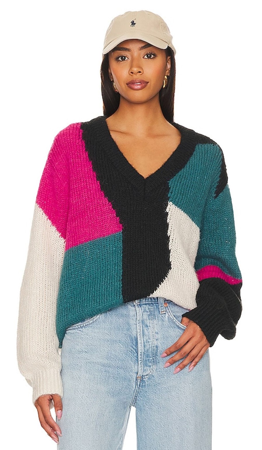 Clothes Lovers and Friends | Makana Pullover Red & Blue Multi