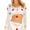 Clothes Lovers and Friends | Flower Power Top White