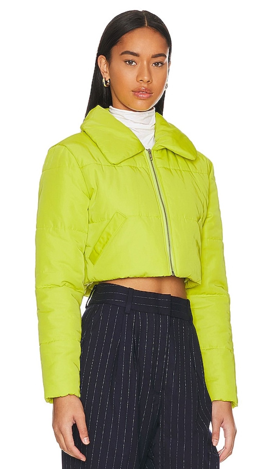 Clothes Lovers and Friends | Bushwick Cropped Puffer Jacket Lime Green