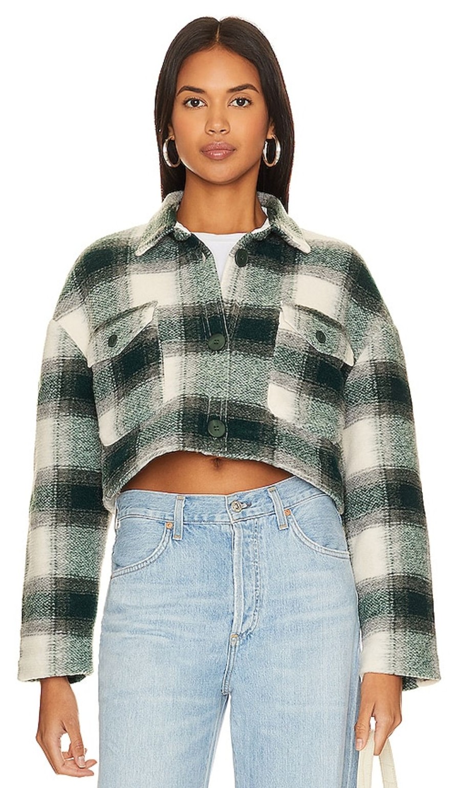 Clothes Lovers and Friends | Roxy Cropped Shacket Green