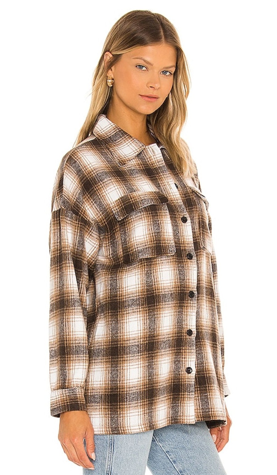 Clothes Lovers and Friends | Harlow Flannel Shacket Brown