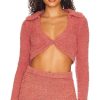 Clothes Lovers and Friends | Safya Fuzzy Micro Cardigan With Collar Mauve