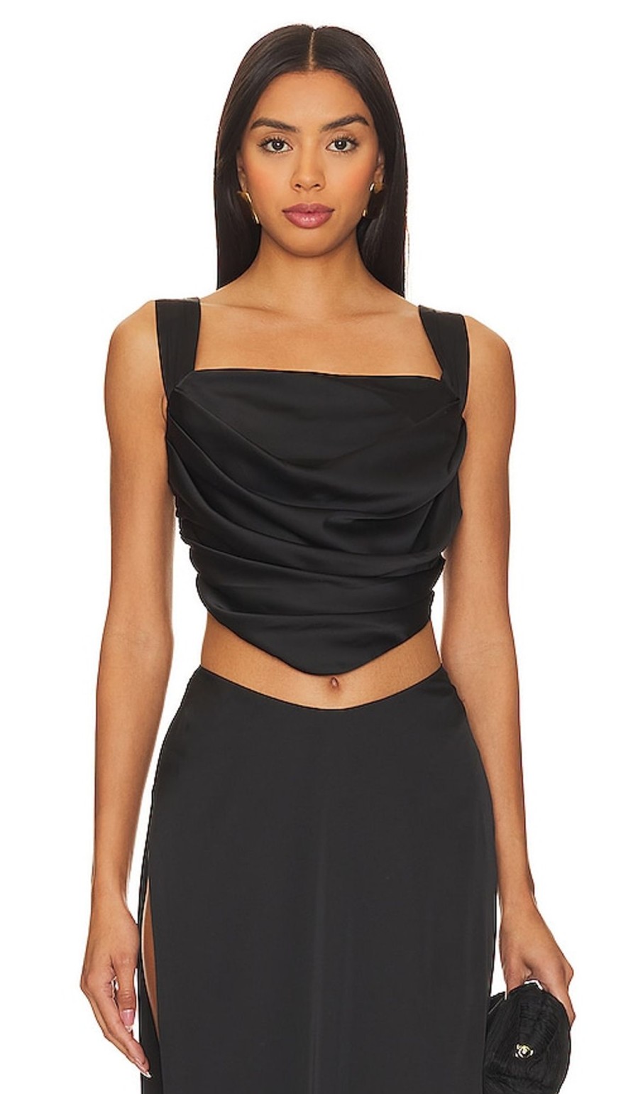 Clothes Lovers and Friends | X Rachel Adle Satin Top Black