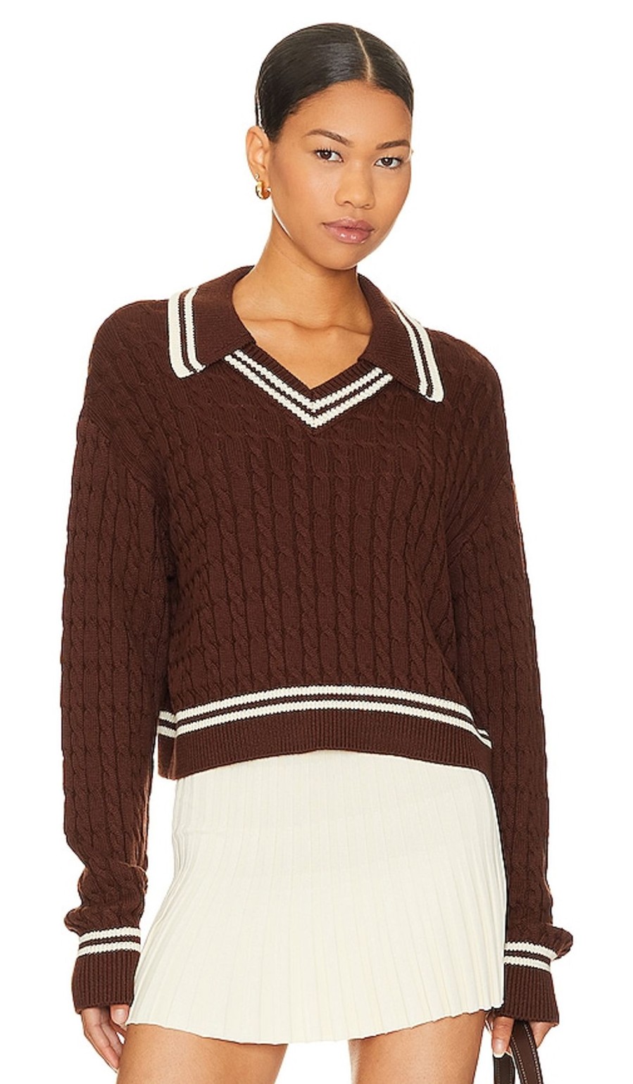 Clothes Lovers and Friends | Eilir Sweater Brown & White