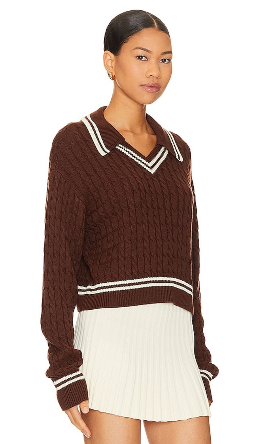 Clothes Lovers and Friends | Eilir Sweater Brown & White