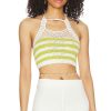 Clothes Lovers and Friends | Tahlia Crochet Top Lime & White