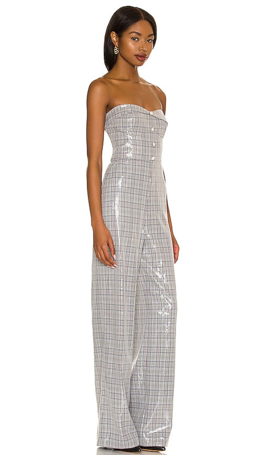 Clothes Lovers and Friends | Mischa Jumpsuit Grey Plaid