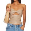 Clothes Lovers and Friends | Daxton Faux Leather Top Beige Neutral