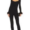 Clothes Lovers and Friends | Evana Feather Jumpsuit Black