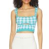 Clothes Lovers and Friends | Maeva Crop Top Turquoise & White