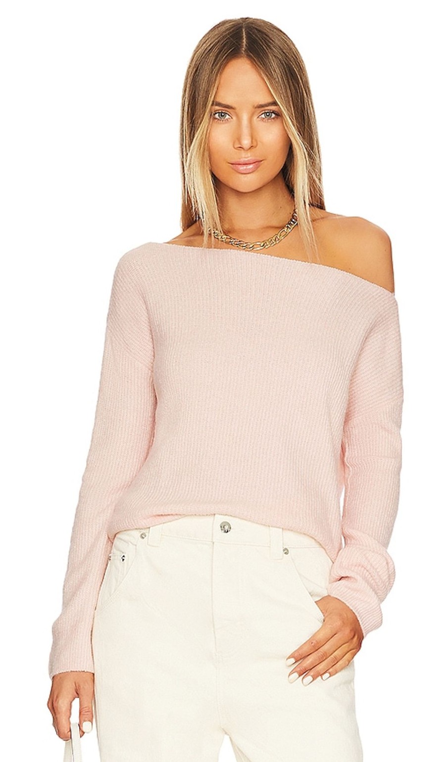 Clothes Lovers and Friends | Lovers + Friends Alayah Off Shoulder Sweater Soft Pink