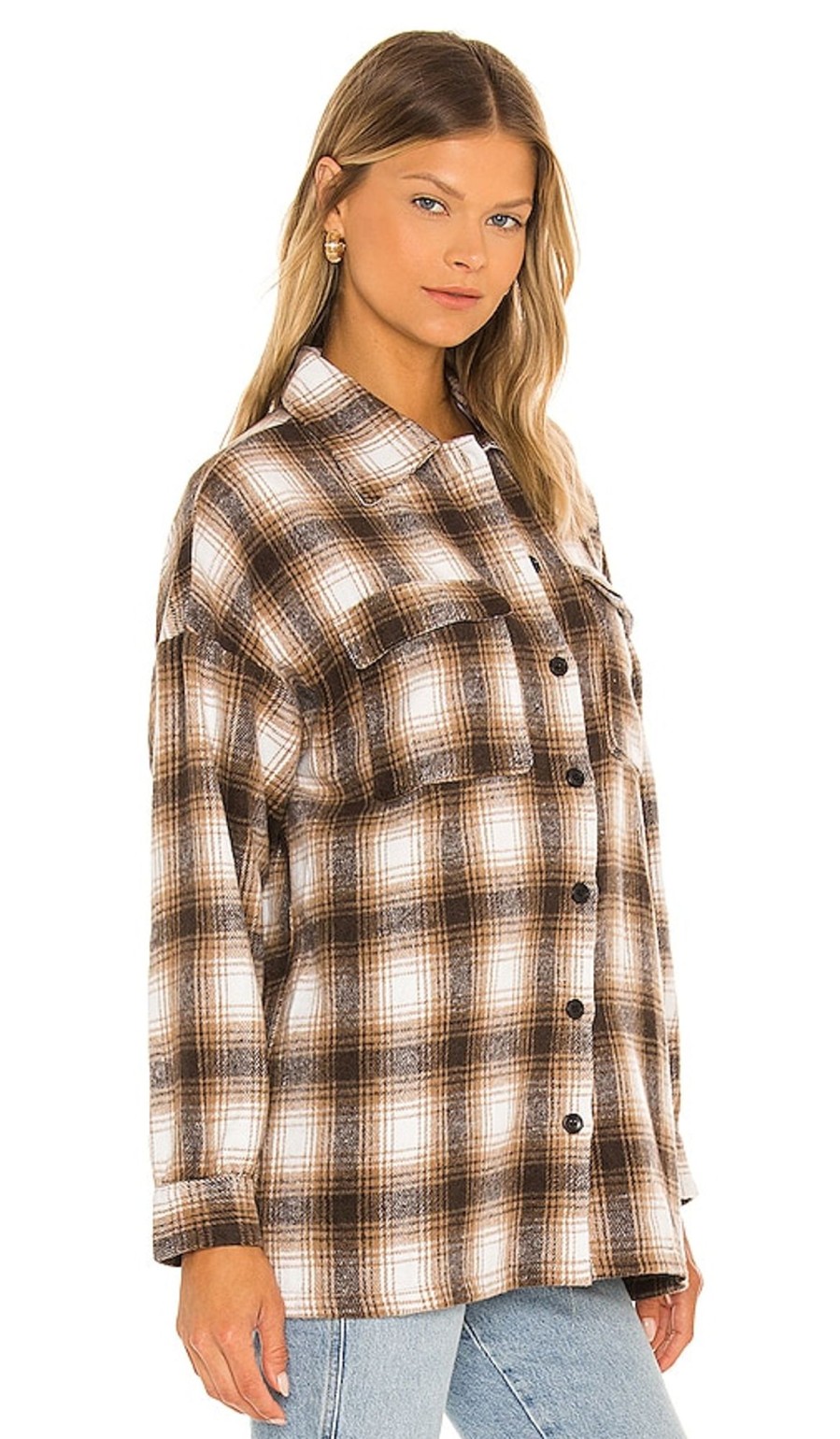 Clothes Lovers and Friends | Harlow Flannel Shacket Brown