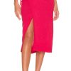 Clothes Lovers and Friends | Basia Wrap Midi Skirt Deep Magenta