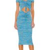 Clothes Lovers and Friends | Dresden Off Shoulder Midi Dress Bright Blue Spacedye