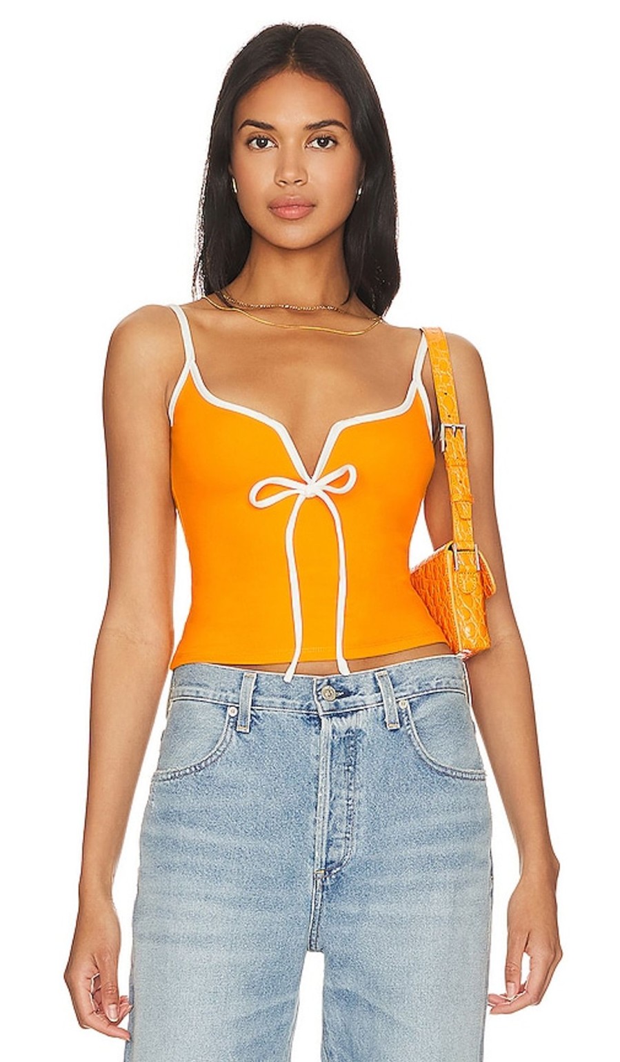 Clothes Lovers and Friends | Maddison Top Orange & White