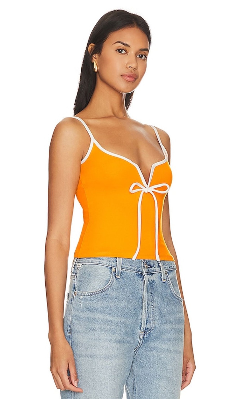 Clothes Lovers and Friends | Maddison Top Orange & White