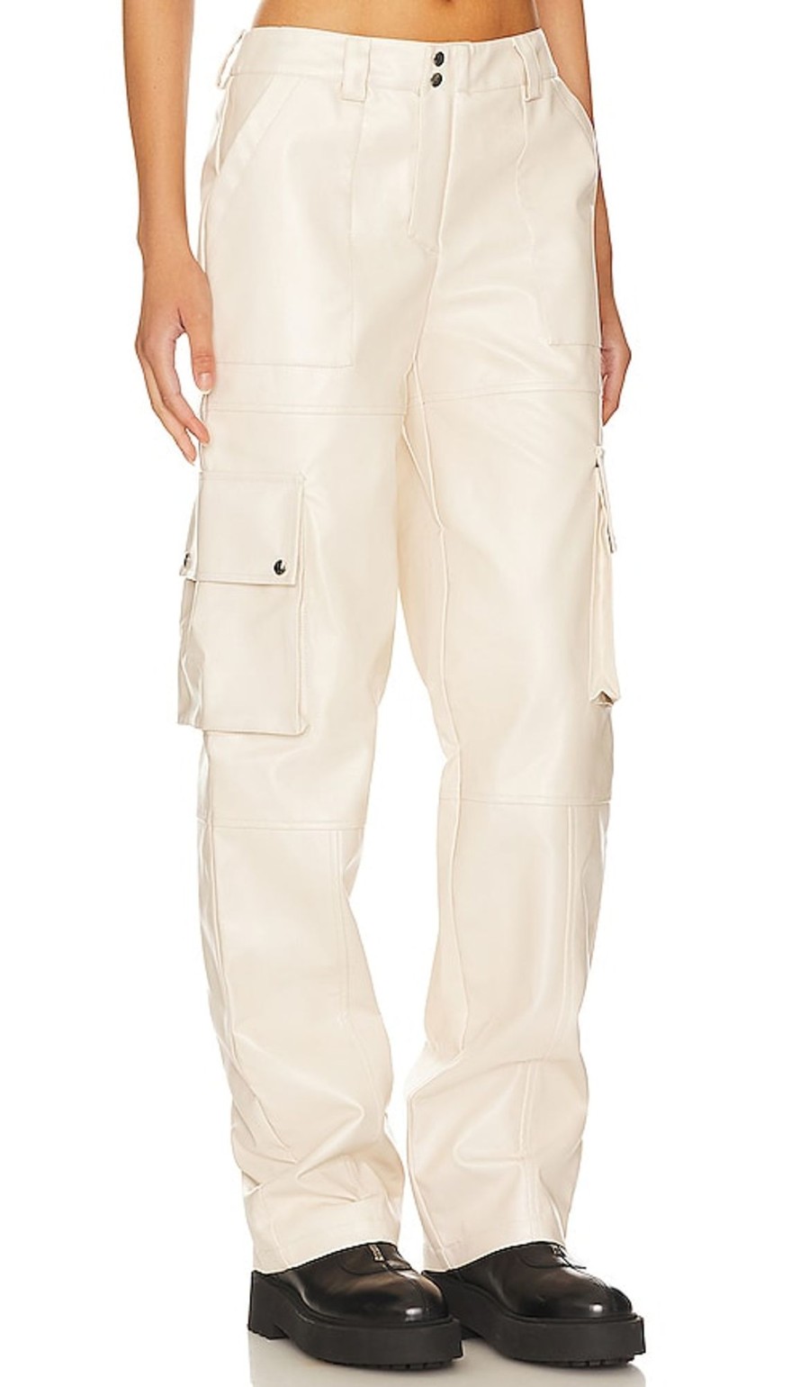 Clothes Lovers and Friends | Rylee Faux Leather Pant Bone White