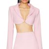 Clothes Lovers and Friends | Tia Embellished Cropped Blazer Baby Pink