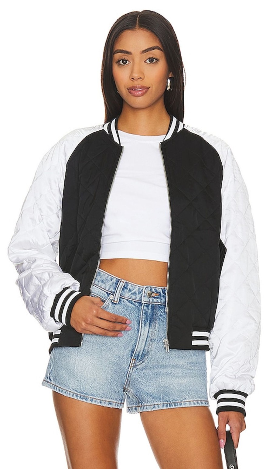 Clothes Lovers and Friends | Miri Bomber Jacket White & Black