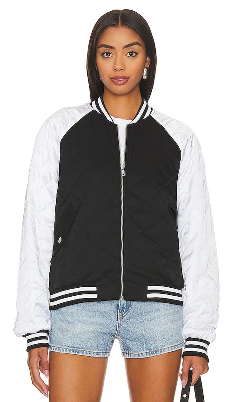 Clothes Lovers and Friends | Miri Bomber Jacket White & Black