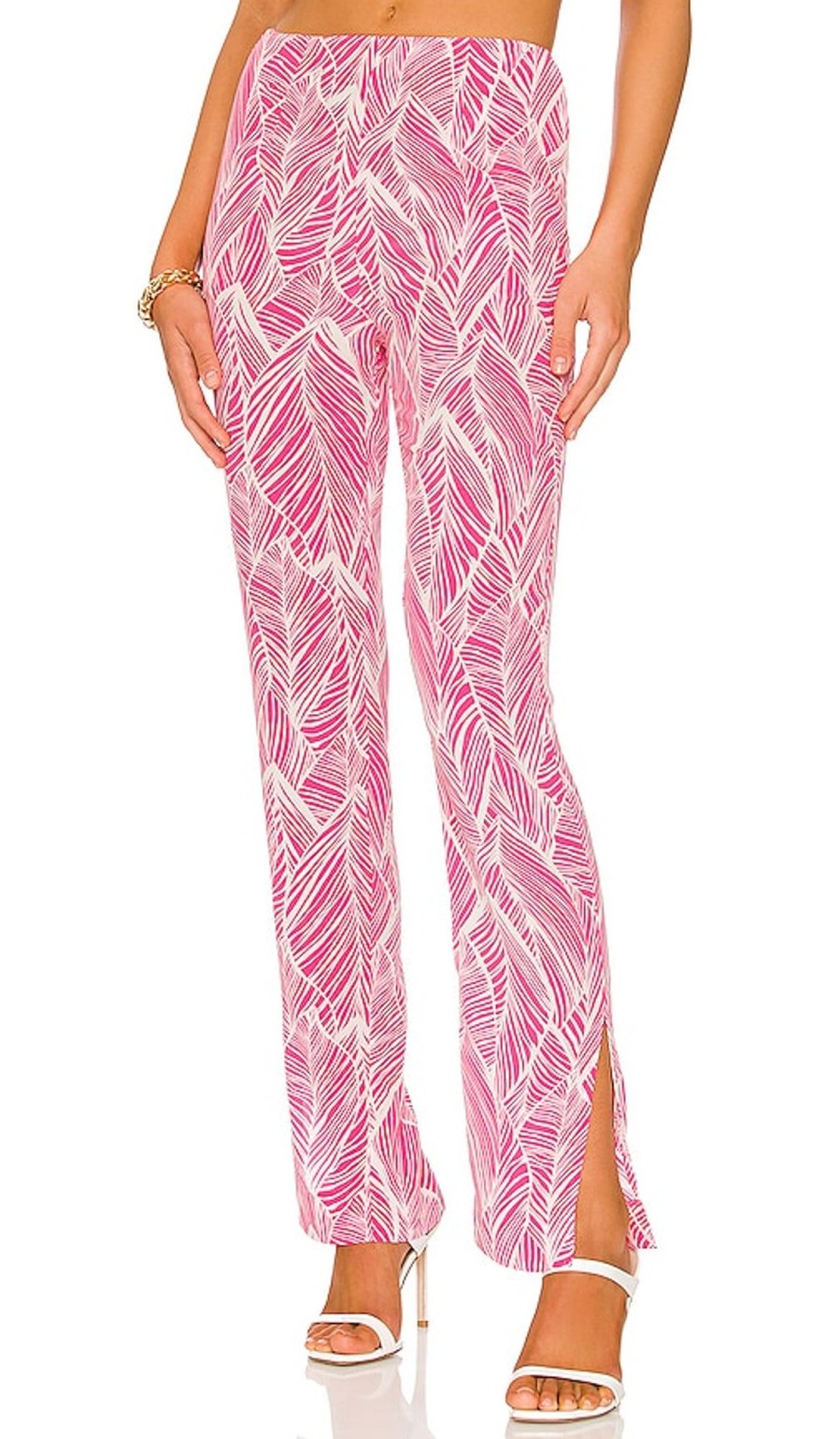 Clothes Lovers and Friends | Makena Pant Fuchsia Leaf Print