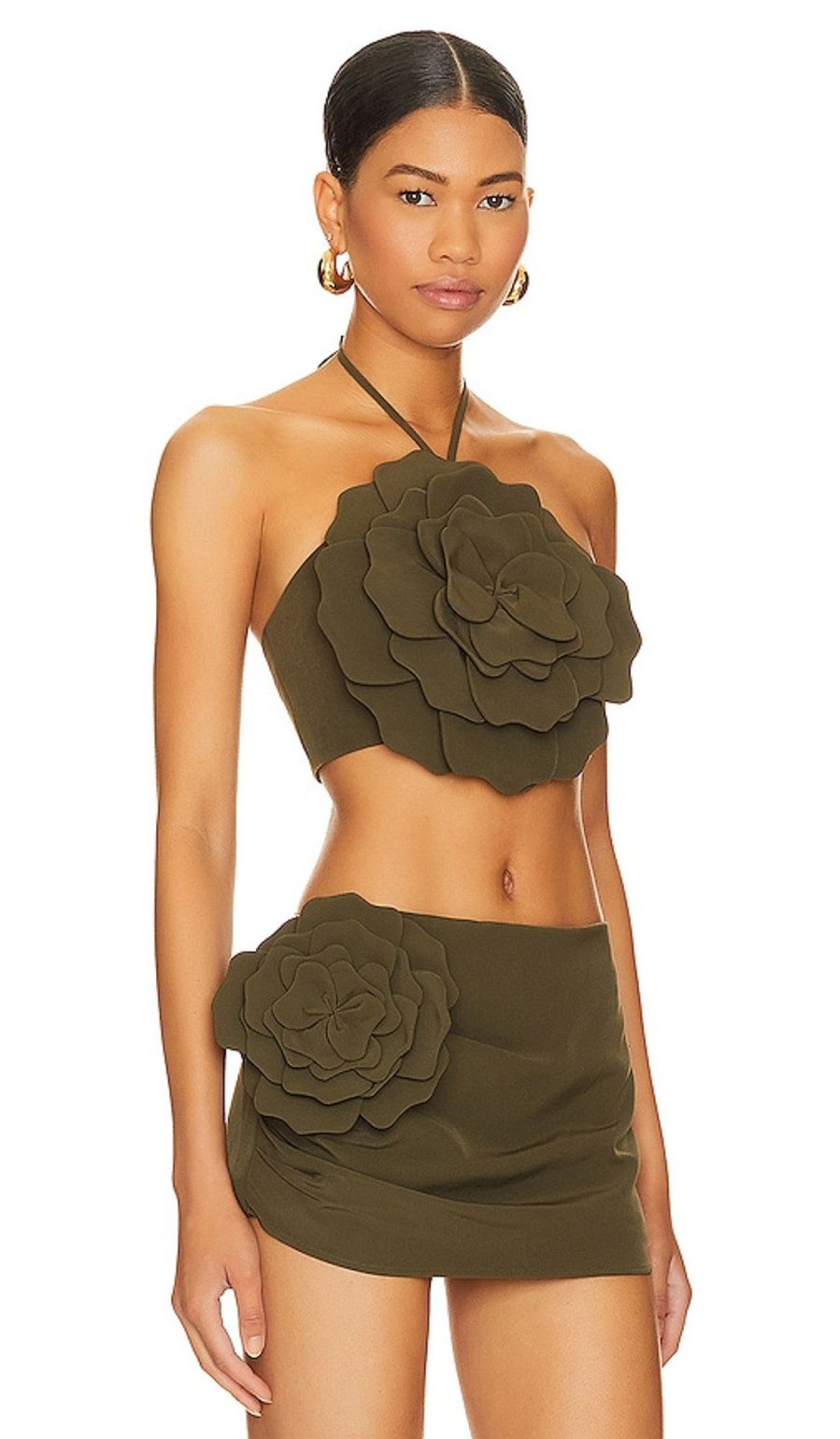 Clothes Lovers and Friends | Zora Crop Top Olive Green