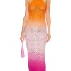 Clothes Lovers and Friends | Isano Ombre Maxi Knit Dress Hot Pink & Orange