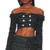 Clothes Lovers and Friends | Alexandria Cropped Top Black & Blue Multi