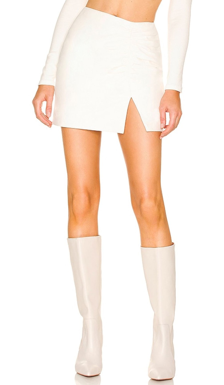 Clothes Lovers and Friends | Kyro Leather Mini Skirt Bone