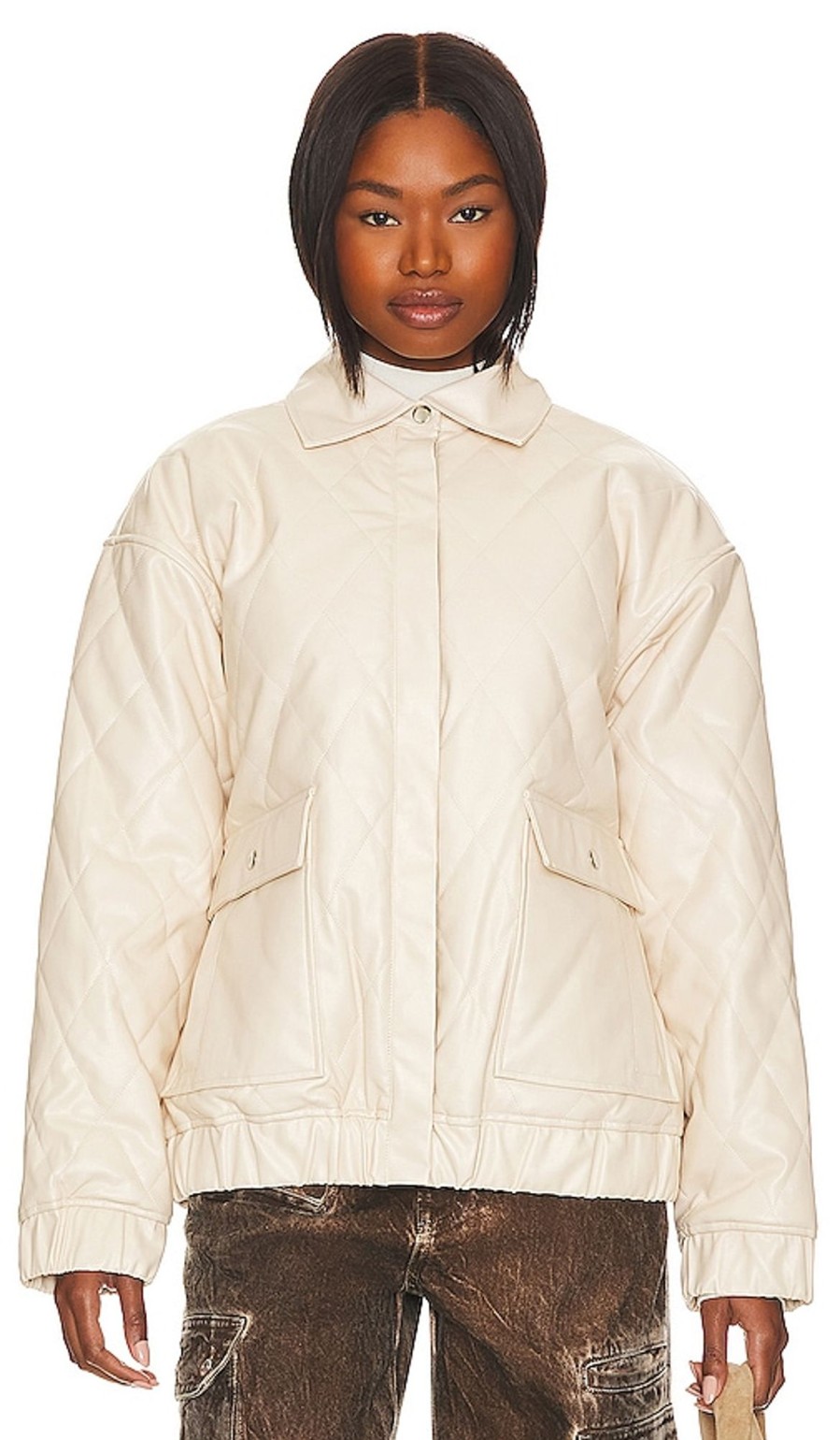 Clothes Lovers and Friends | X Rachel Rylee Faux Leather Jacket Bone White