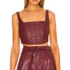 Clothes Lovers and Friends | Bardot Corset Top Burgundy