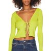 Clothes Lovers and Friends | Halina Tie Front Cardigan Lime Green