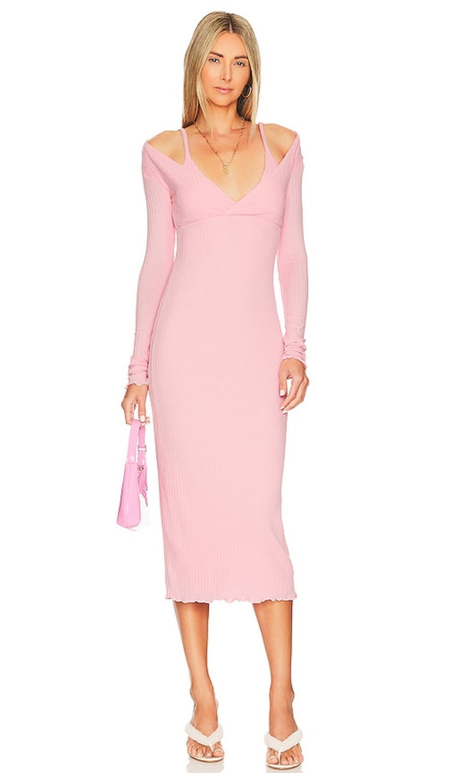 Clothes Lovers and Friends | Garcelle Midi Dress Peony Pink