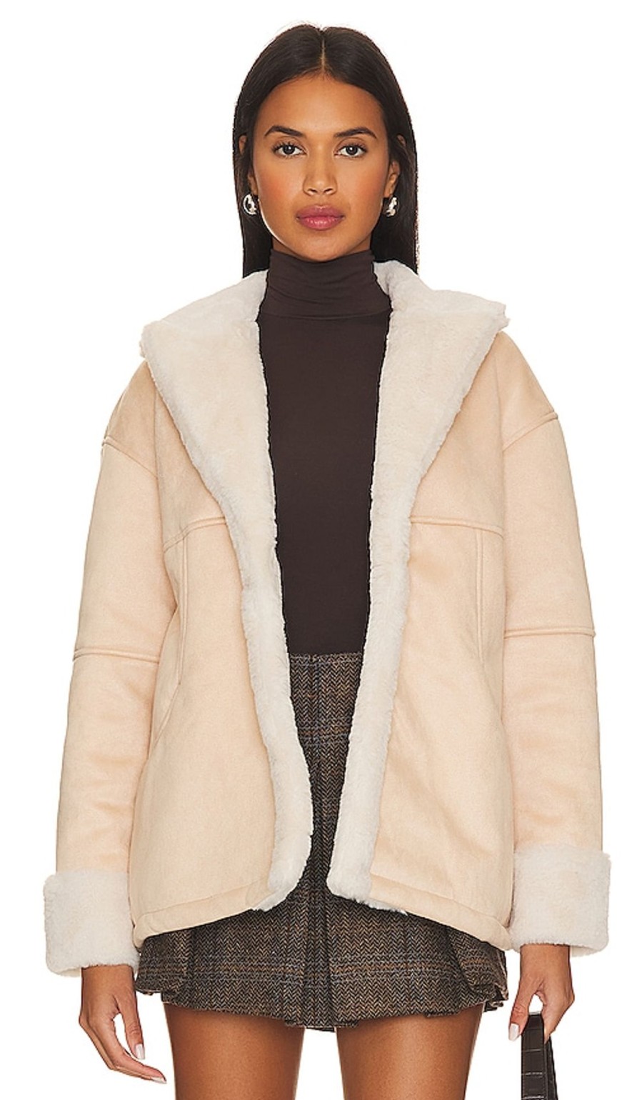 Clothes Lovers and Friends | Elise Faux Shearling Coat Nude