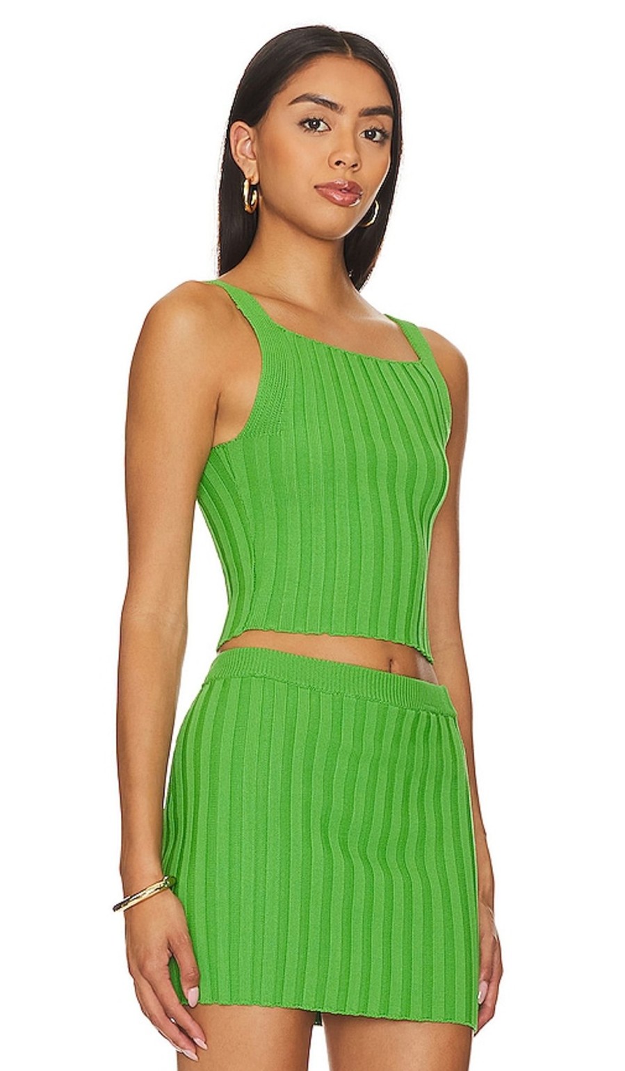 Clothes Lovers and Friends | Florine Rib Tank Top Green