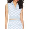 Clothes Lovers and Friends | Eliada Checkered Top Blue & White