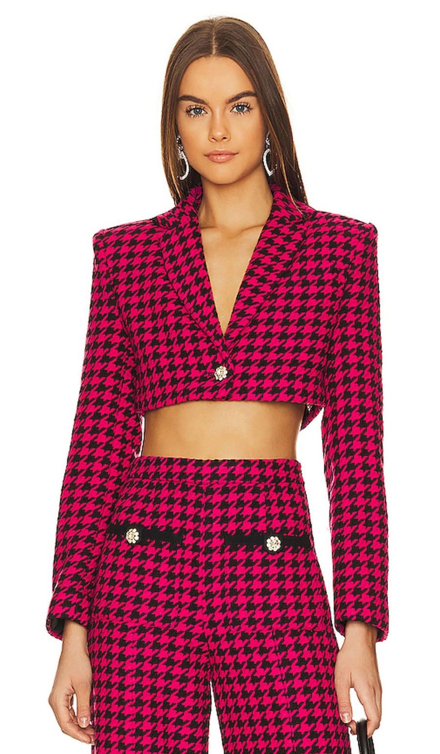 Clothes Lovers and Friends | Nadja Cropped Jacket Black & Pink