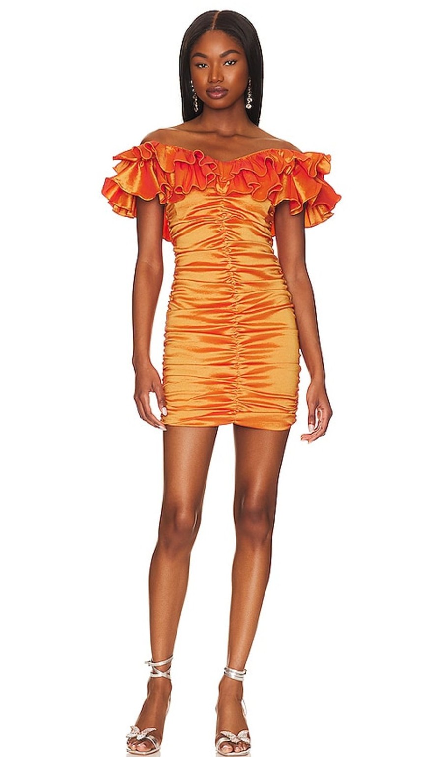 Clothes Lovers and Friends | Nikolina Ruched Dress Orange