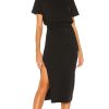 Clothes Lovers and Friends | Easy Ruched Midi Dress Black