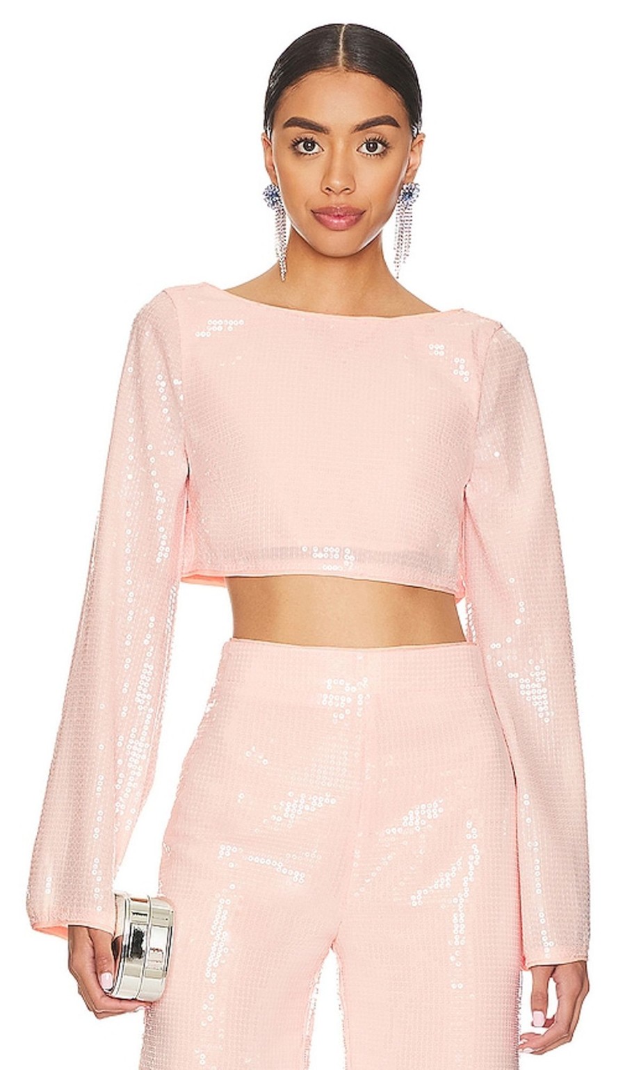 Clothes Lovers and Friends | Leighton Sequin Top Champagne Pink