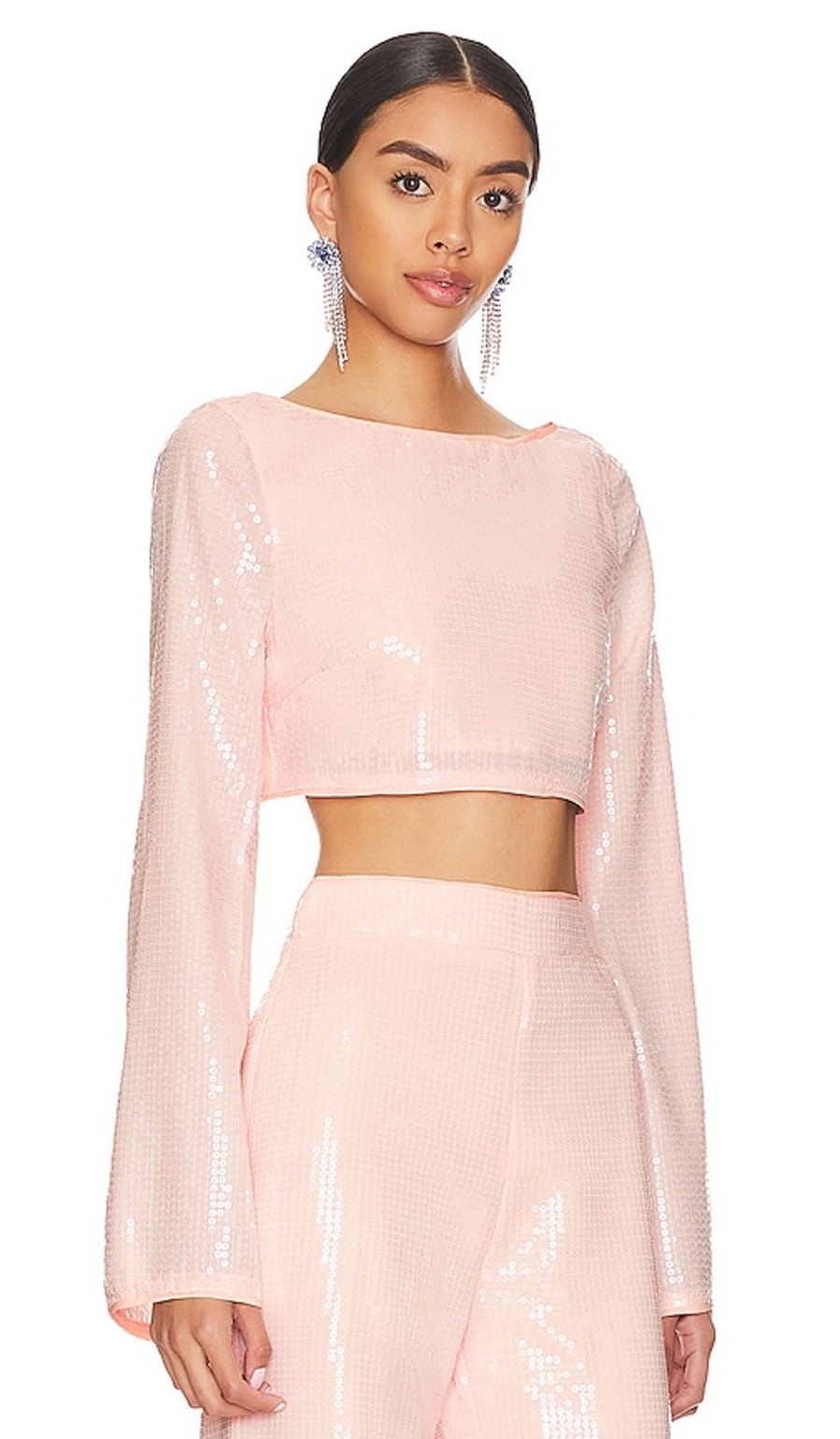 Clothes Lovers and Friends | Leighton Sequin Top Champagne Pink