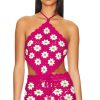 Clothes Lovers and Friends | Delilah Wildflower Crochet Top Hot Pink & Lime